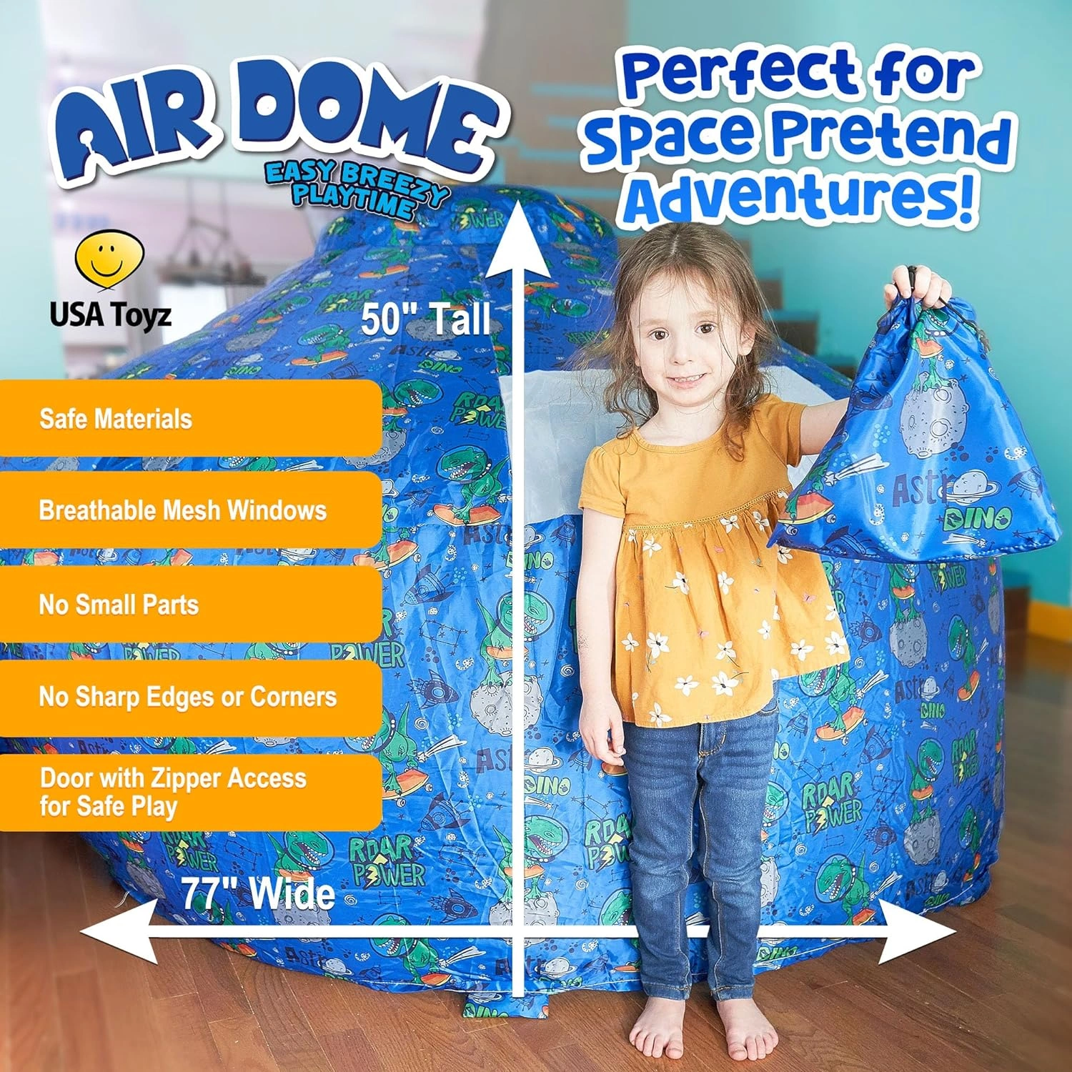 Cosmic Dino Adventure: Blast Off with the Air Dome!